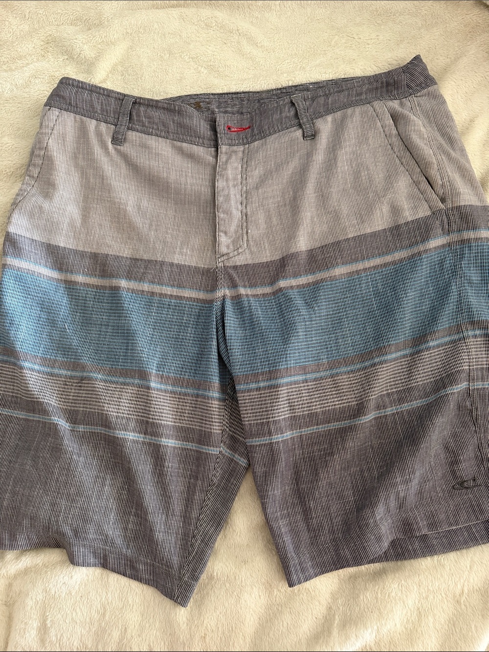 Striped Blue and Gray Men's Casual Shorts or board shorts